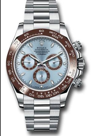 Replica Rolex 950 Platinum Cosmograph Daytona 40 Watch 116506 Ice Blue Index Dial
